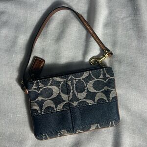 Vintage Coach Denim Wristlet